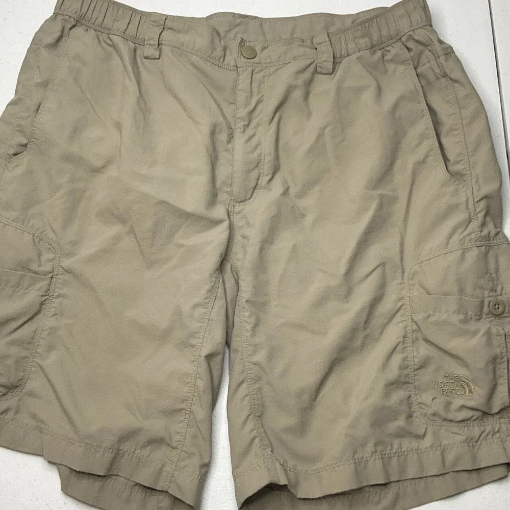 The North Face Shorts Men Sz L Horizon Peak Cargo Hiking Nylon AJDM Beige